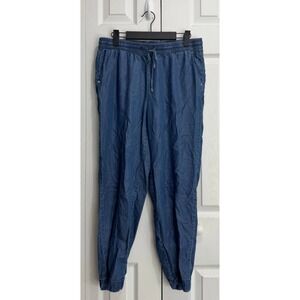Jones New York Signature Denim Jogger Pants Women's Small Blue Drawstring Waist